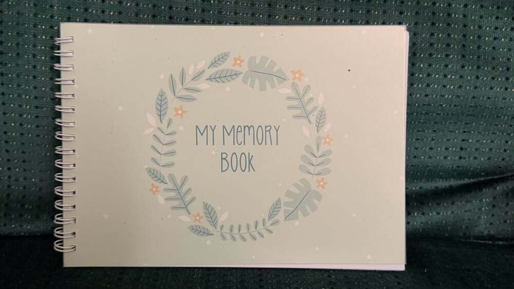 My Memory Book Spiral Bound Scrapbook with Floral Wreath Design